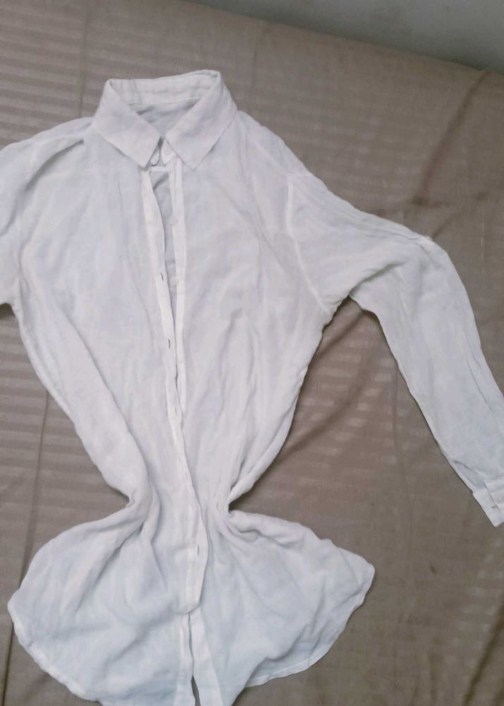white linen shirt