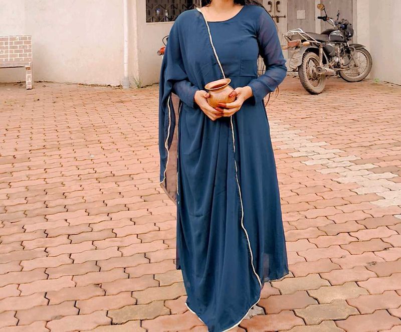 LONG KURTI DUPATTA SET