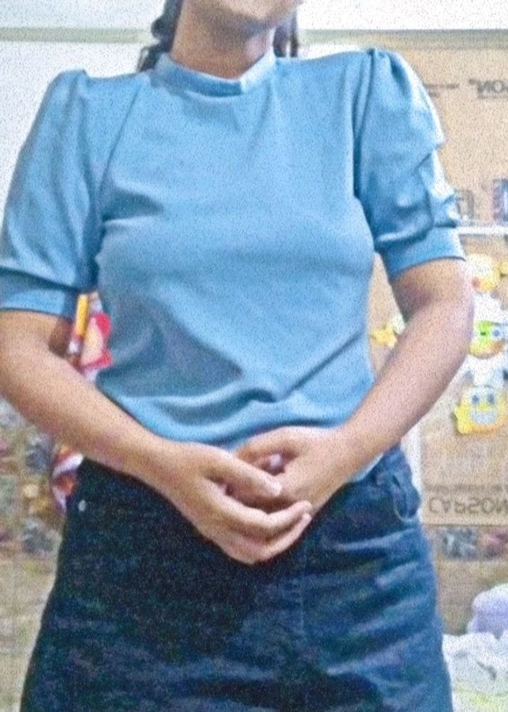 Round Neck Top In Louis Blue Colour