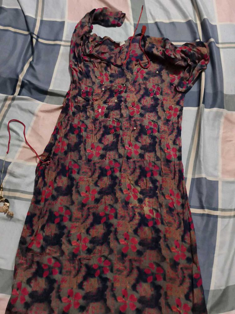 Floral Print Kurta
