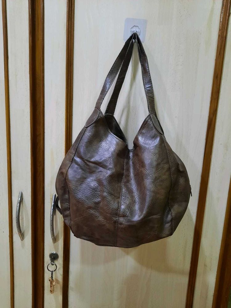 Brown Leather Hobo Bag
