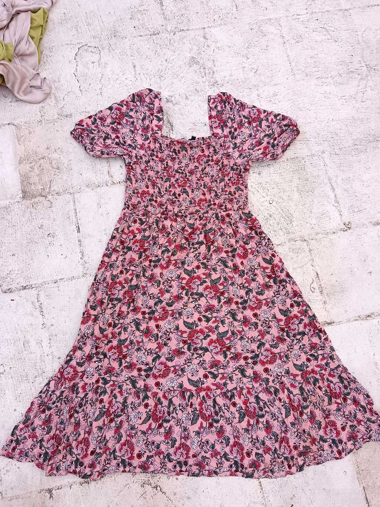 Floral Print Midi Dress