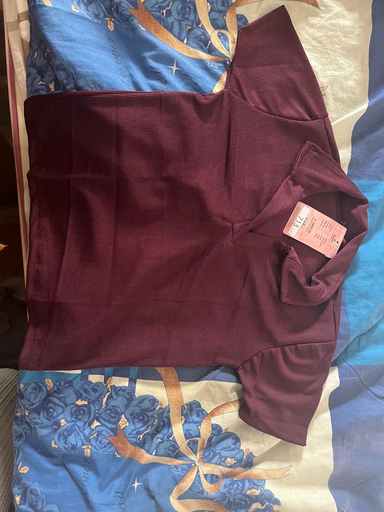 Burgundy/ Purple Polo Tshirt