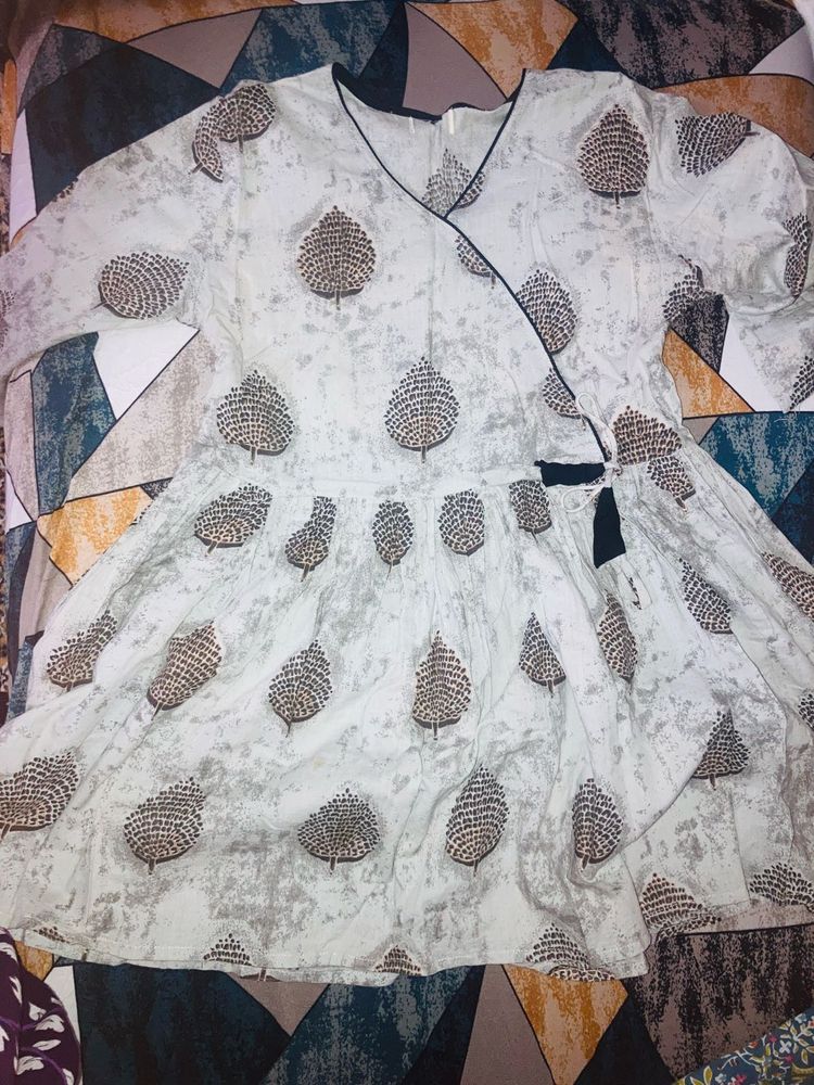 Grey Black Short Kurti