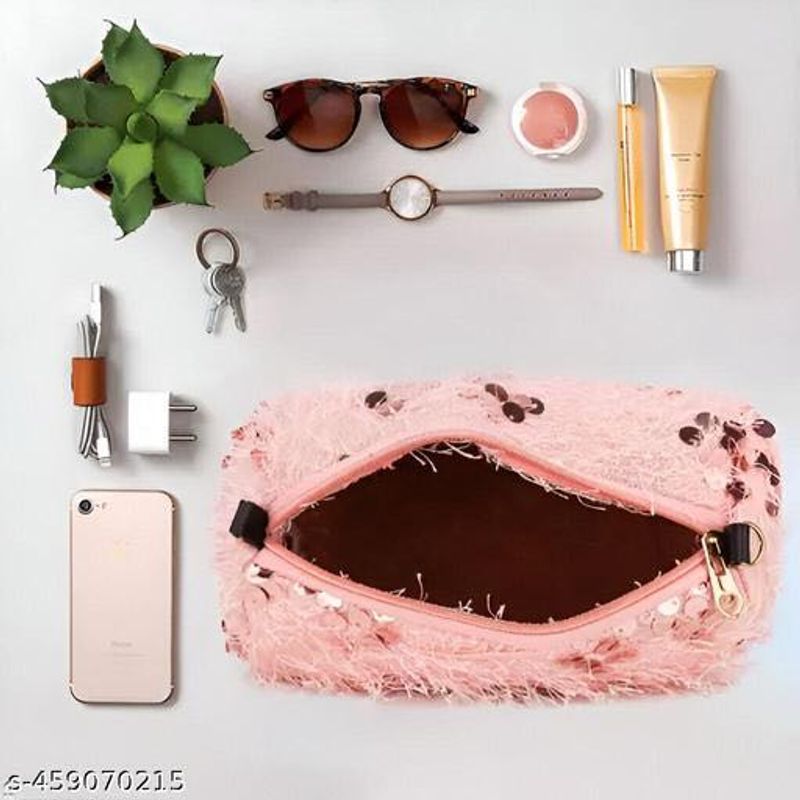 Women Pink Sling Bag Furry