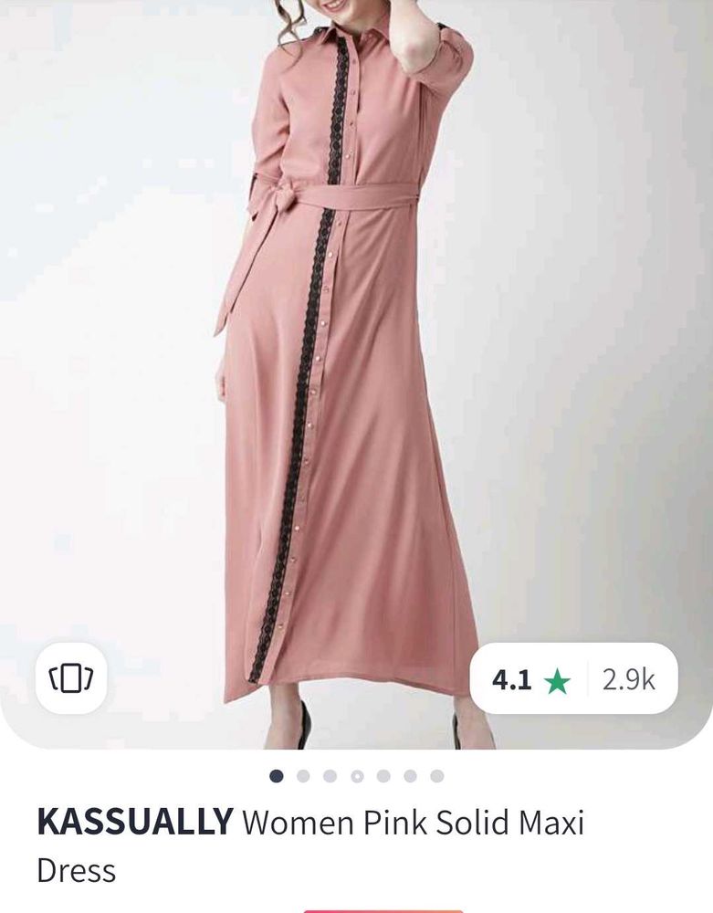 (Kasaually)Peach Casual Dress(Women’s)