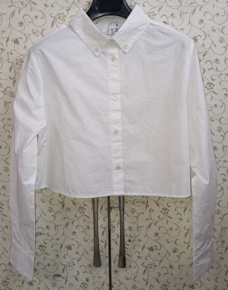 White Crop Shirt