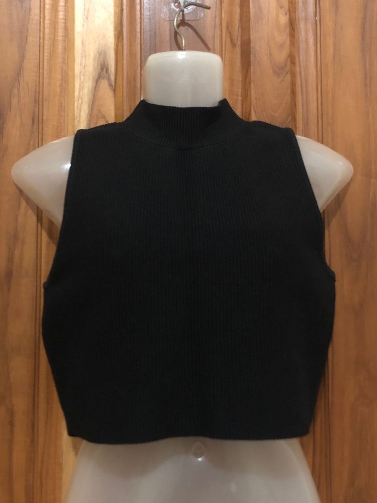 Basic Black High Neck Tank