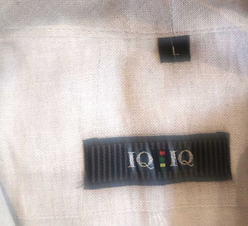 branded shirt in linen n heavy