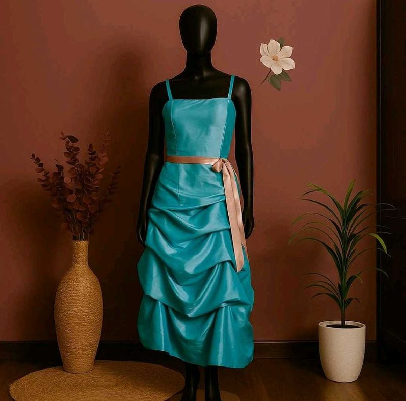 Elegant Teal Premium Dress