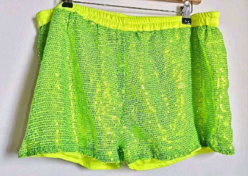 🎁Buy 2, Get 2 Free🎁  Sequin Neon Green Shorts