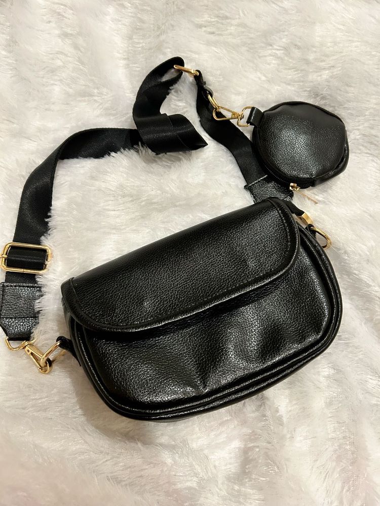 Black Sling (H&amp;M dupe) Bag with Pouch