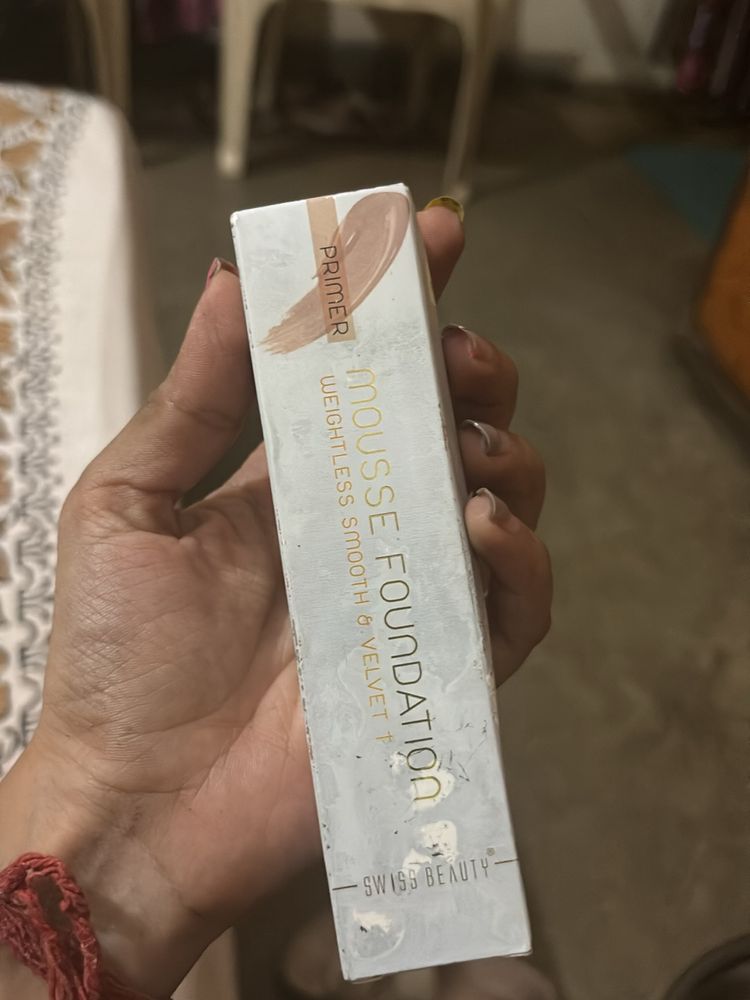 Swiss Beauty Primer Mousse Foundation White Ivory