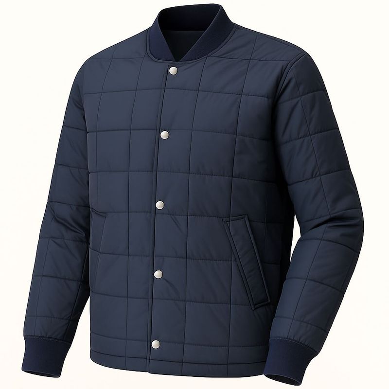 Stylish Navy Quilted Jacket