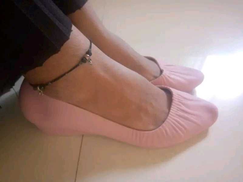 Pink Wedge Heel Shoes