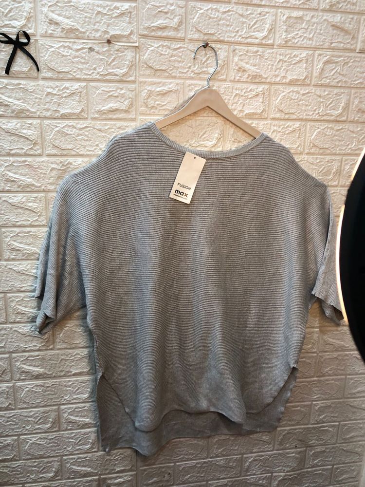 Elegant Grey Knit Top🕶️‼️