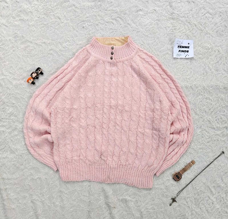 Cute Pink Knit Sweater