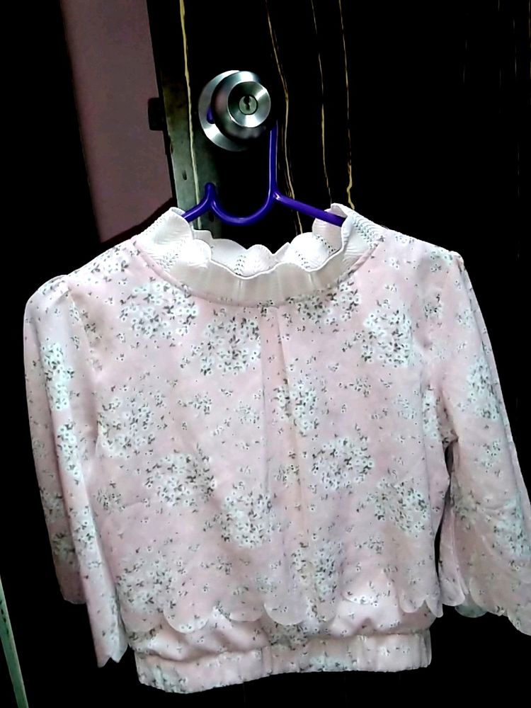 Crop Top, Zoya, Size 30, Baby Pink Colour