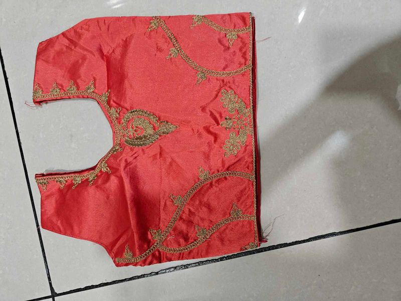 Coral Embroidered Blouse