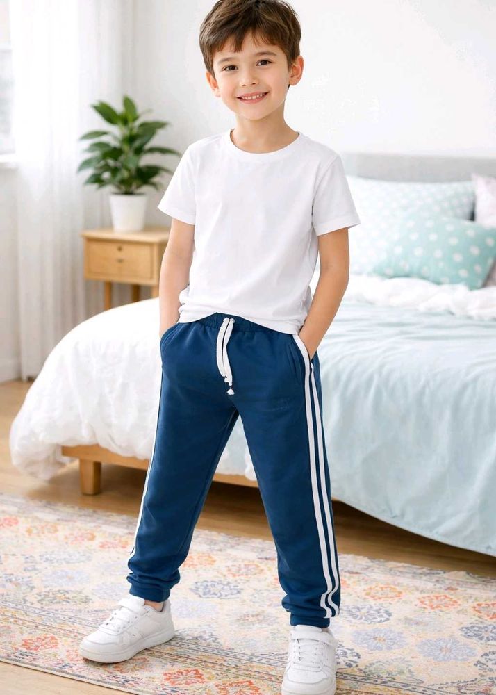Boys' Stylish Navy Track Pants