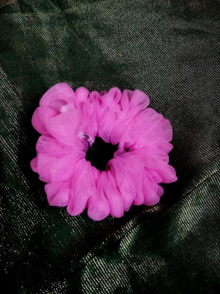 10 Piece Pink Color Scrunchies. New