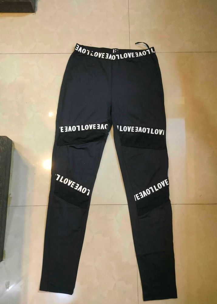 Shein Print Black Joggers