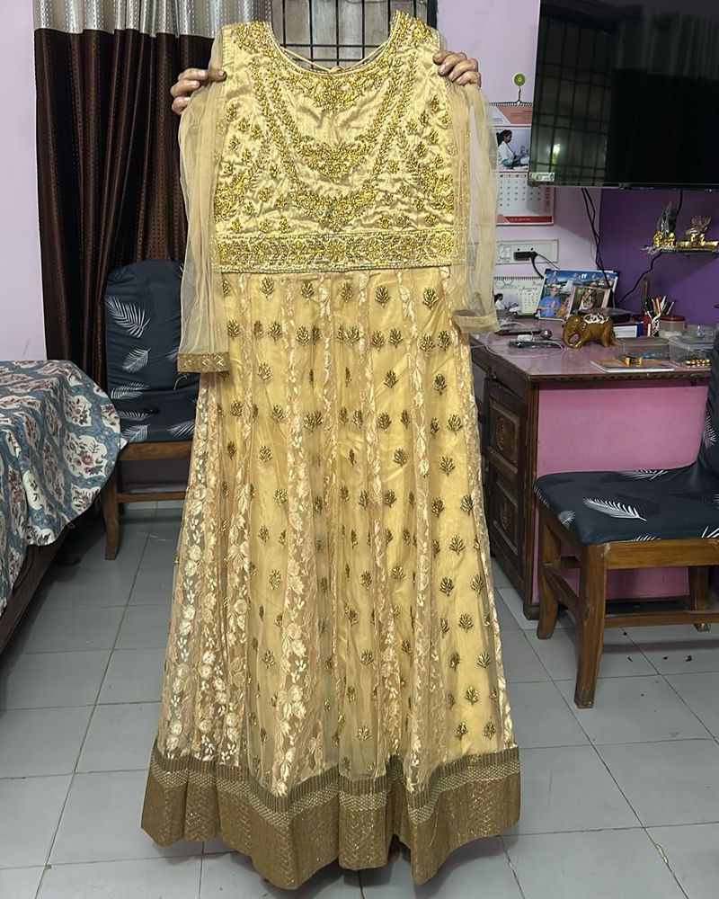 Gorgeous Gold Embroidered Anarkali