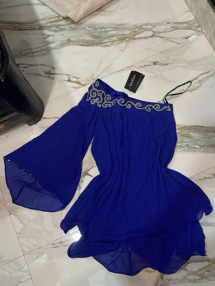 Chic Blue Party Dress