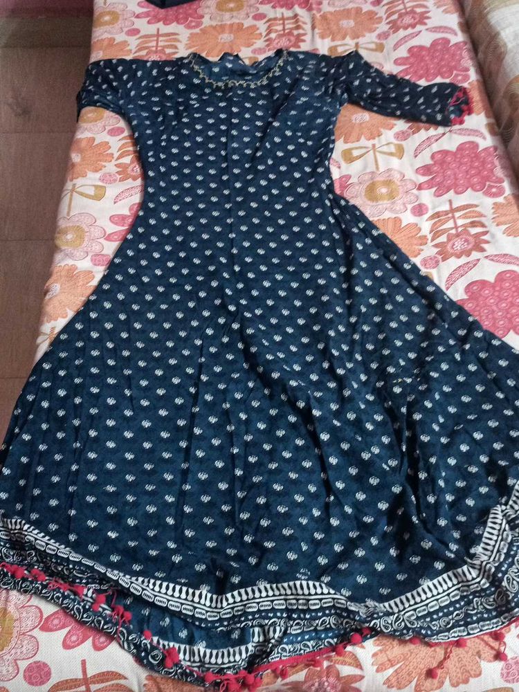 Elegant Blue Printed Kurta