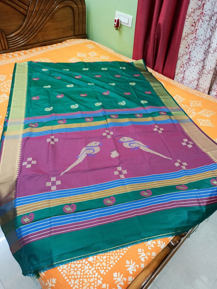 Brand New Bishnupuri Semi Silk Saree With Bp
