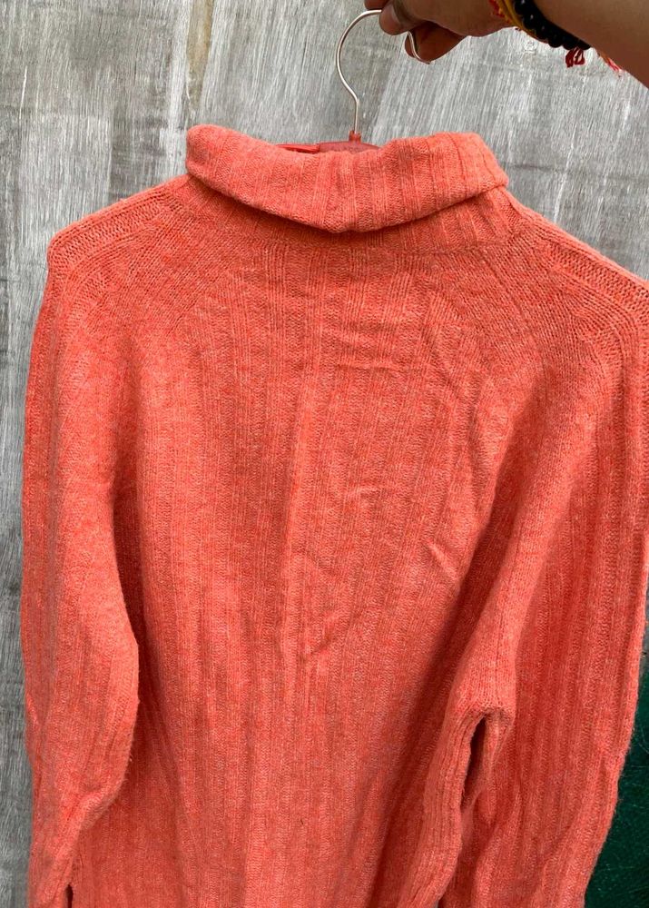 Coral vintage Turtleneck Sweater