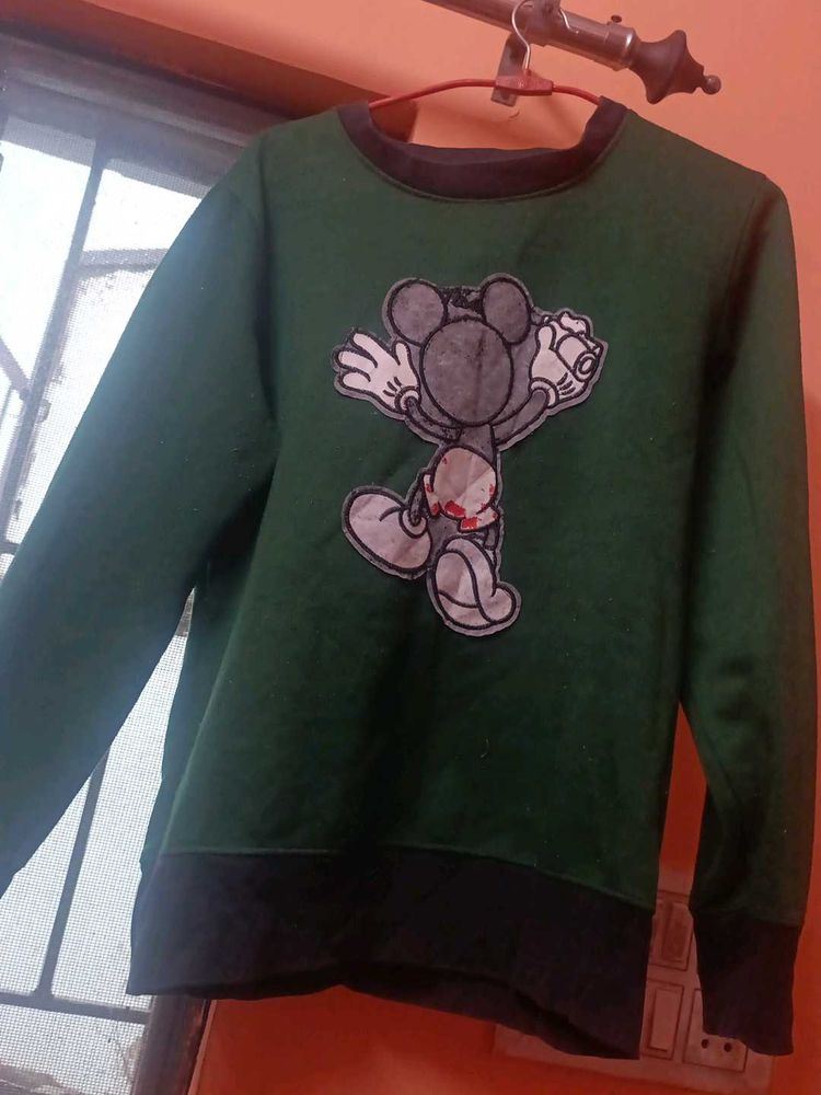 Green Mickey Mouse Sweatshirt