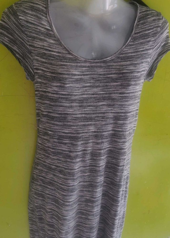 LONG RIBBED DRESS