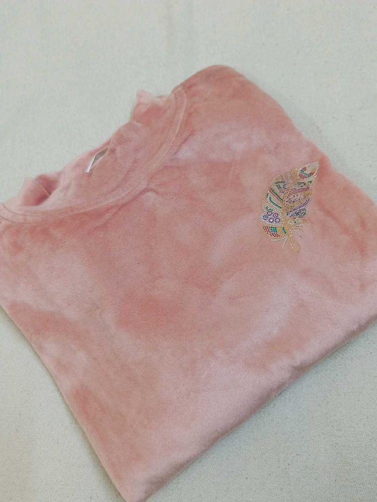 Pink Feather top