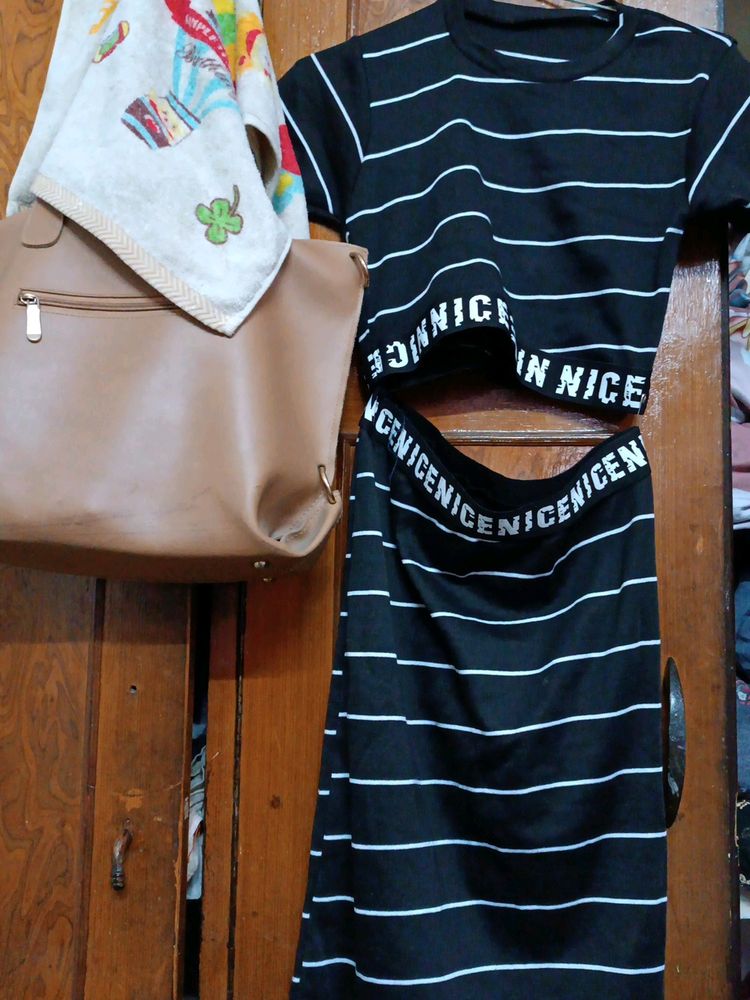 Skirt Nd Crop Top