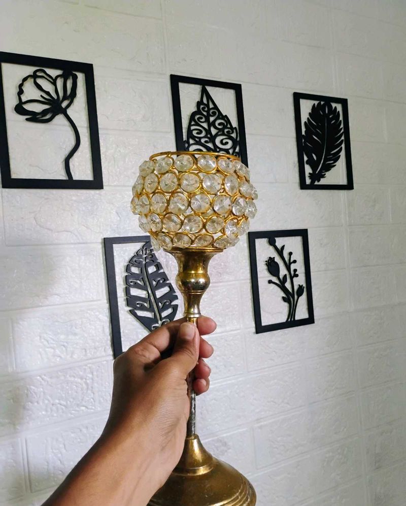 Crystal Ball Candle Stand