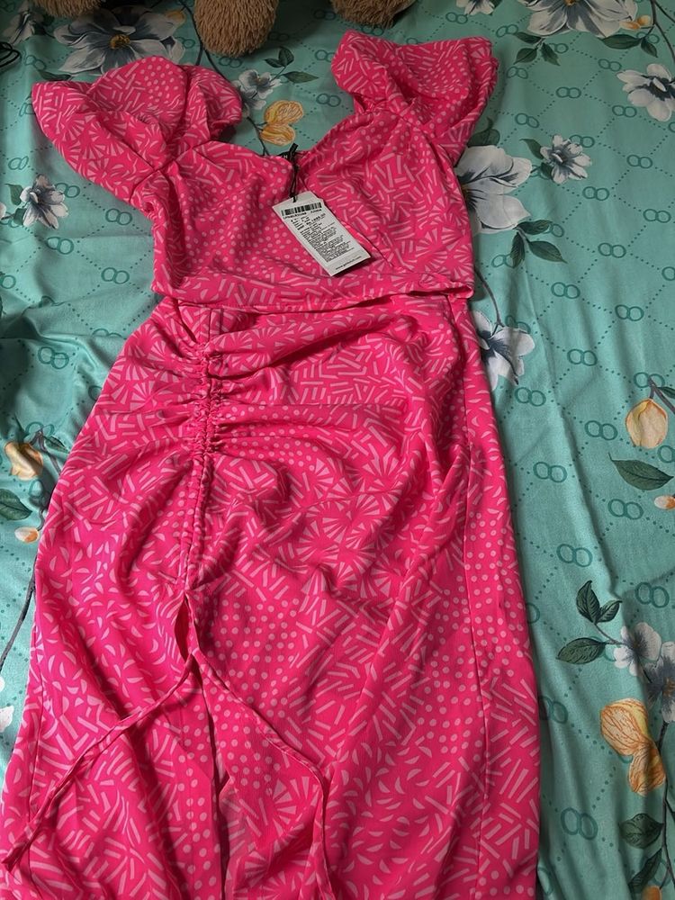 Hot Pink Print Two-Piece Set