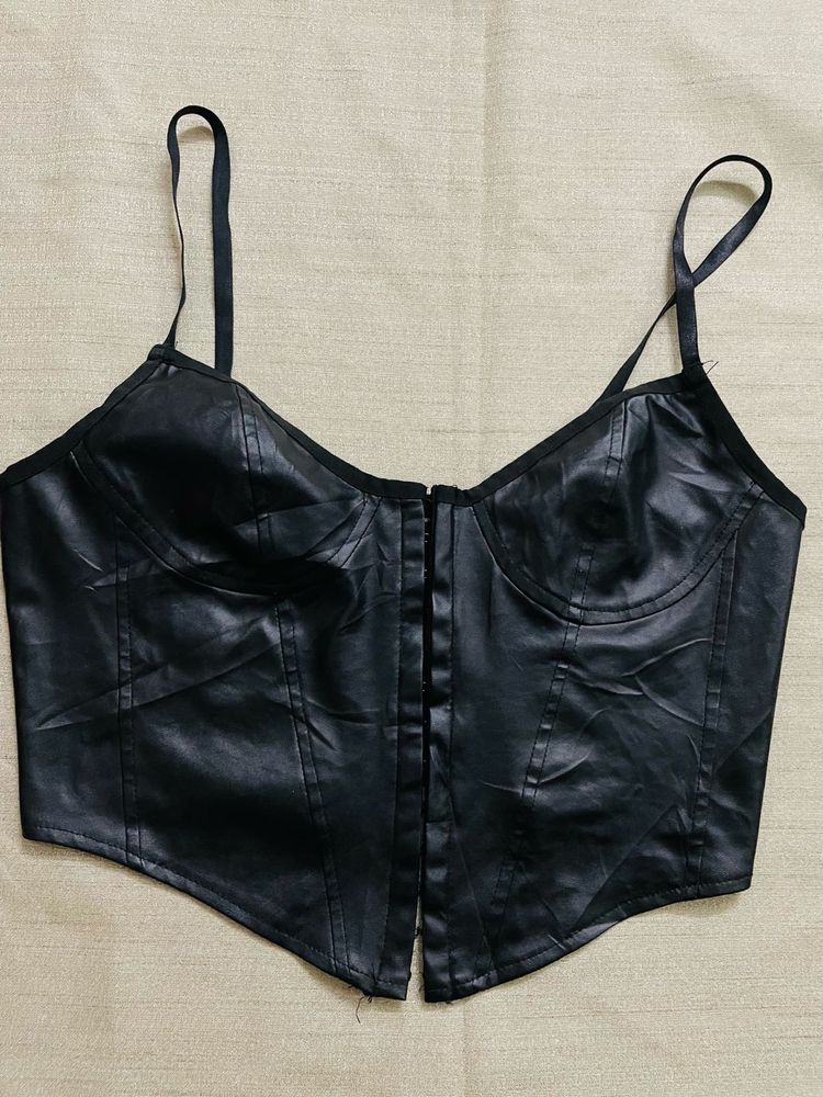 Black Leather corset