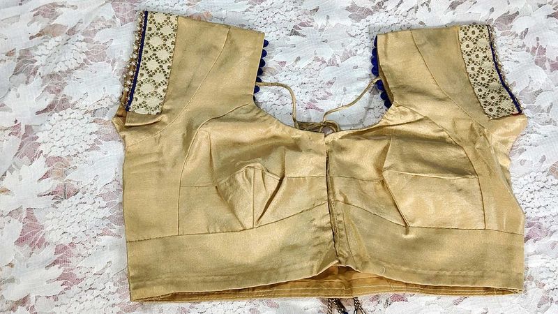 Gold Embellished Sari Blouse