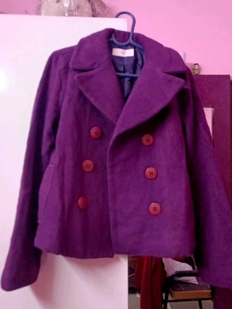 Purple Peacoat Jacket