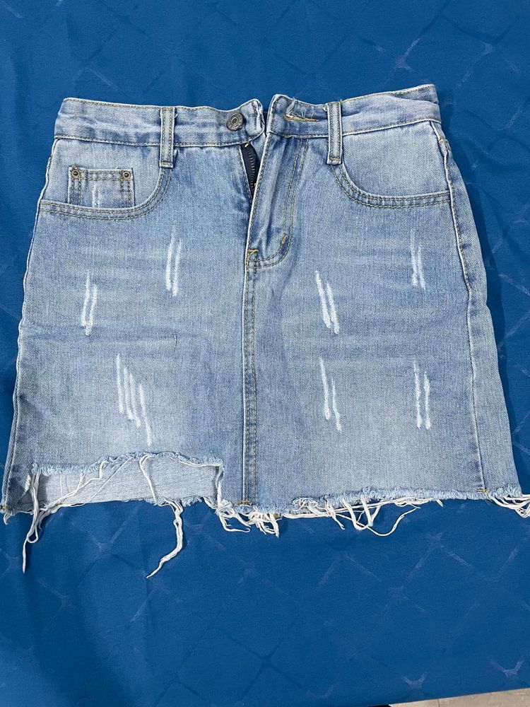 Denim Skorts