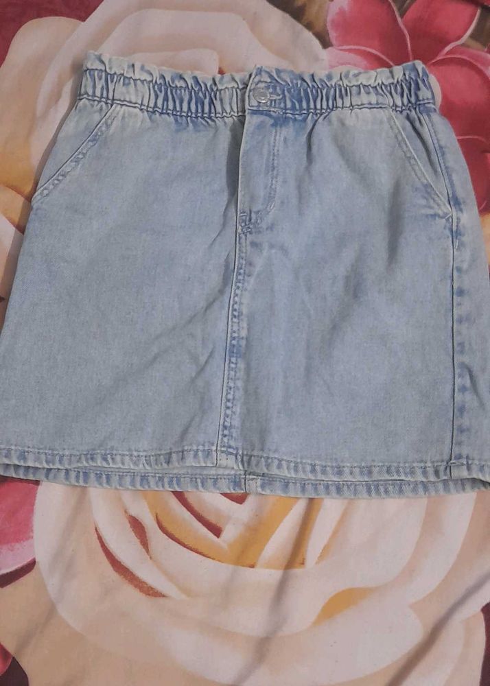 Denim Short Skirt