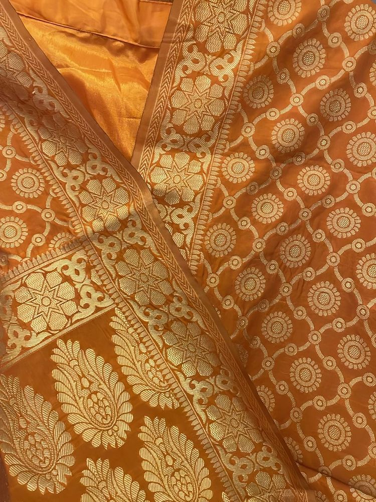 Silk Stitched Suit With Banarsi Duppata
