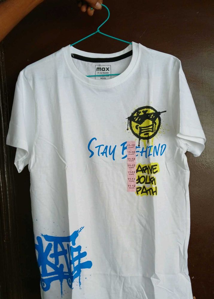 🤘Boys’Graphic Print T-Shirt–“Stay Behind” By MAX