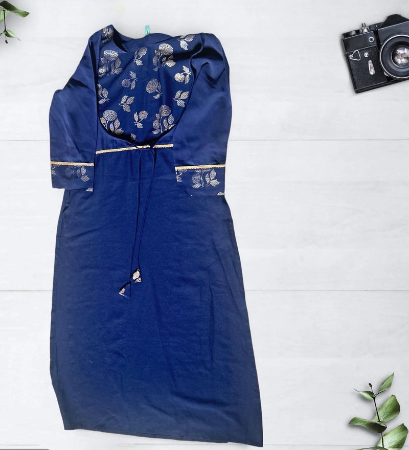 Elegant Navy Blue Kurta