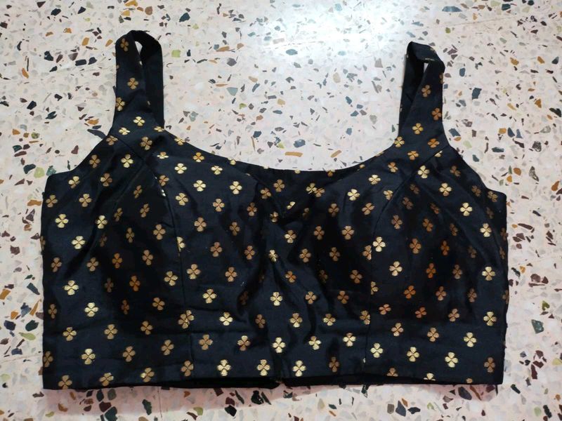 Black &amp; Gold Pattern Blouse