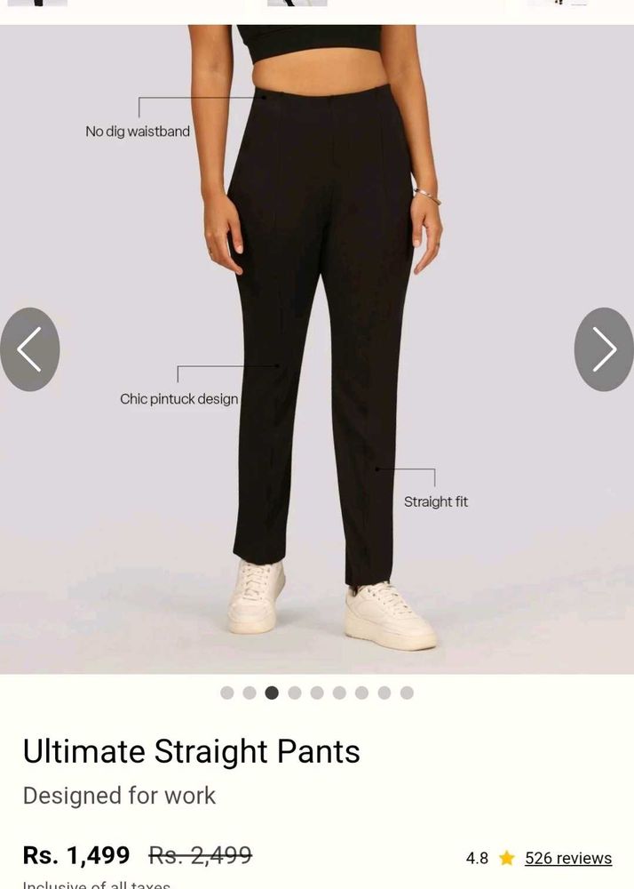 Black Straight Leg Pants by bliss club