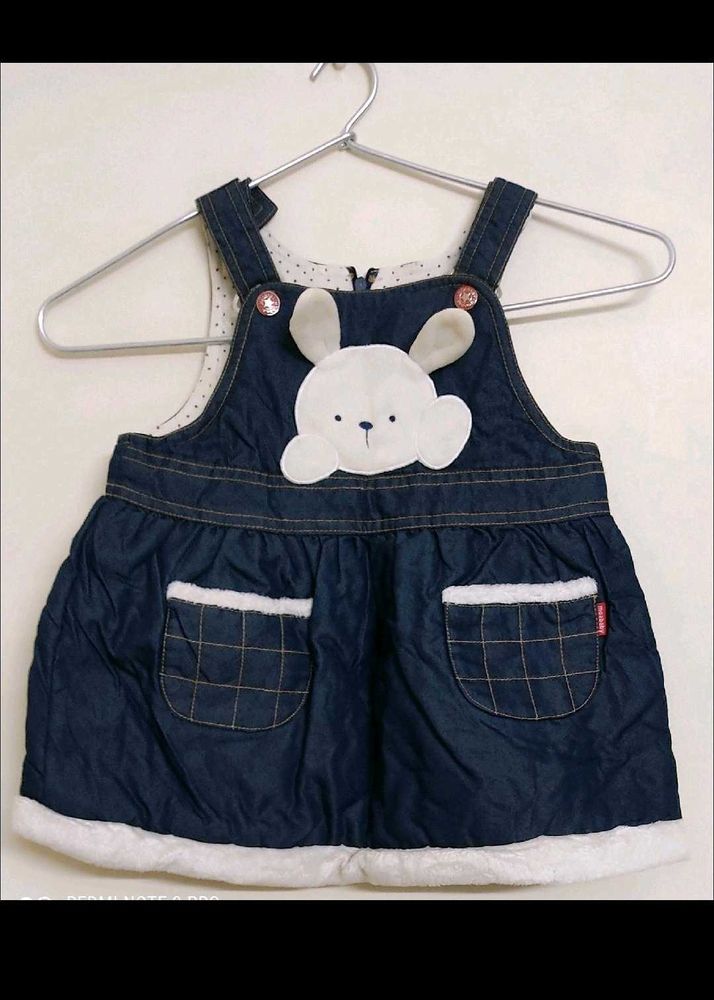 Cute Bunny Denim Dress for winters