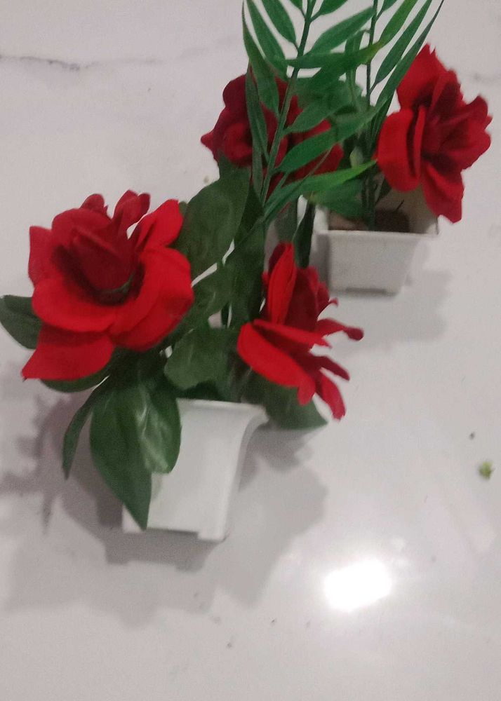 Artificial Rose Plant Set
