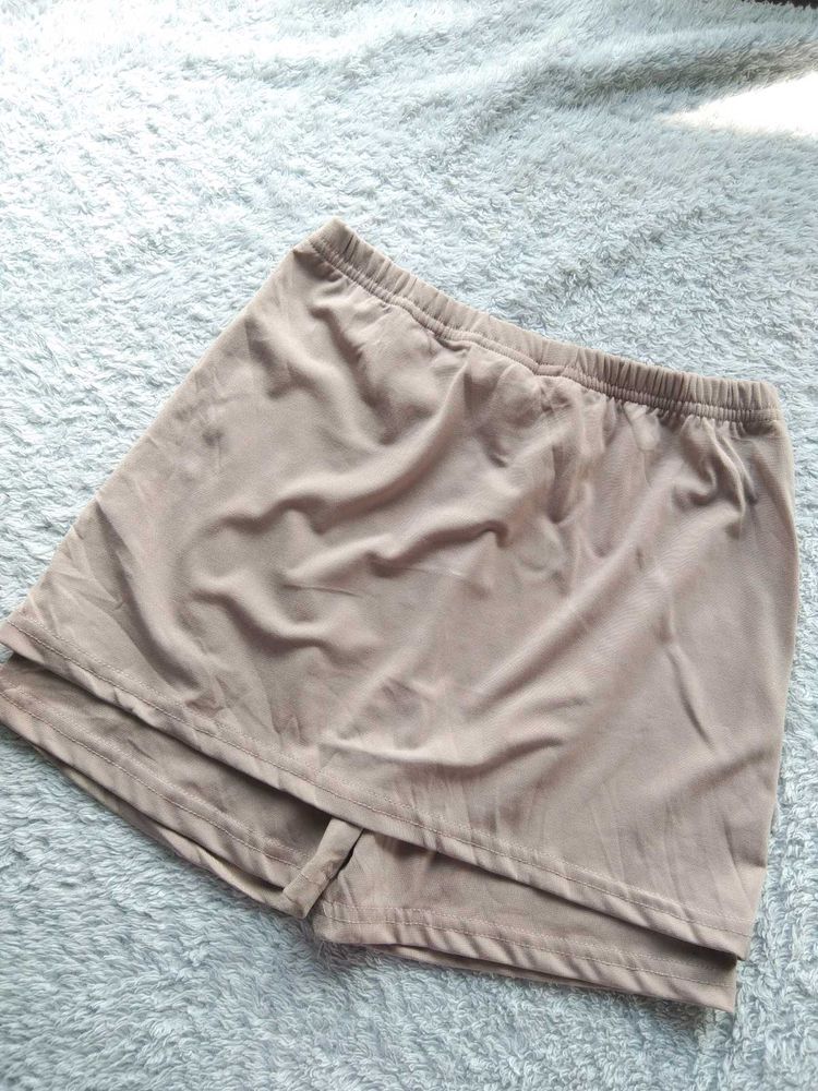 Beige Mini Skirt